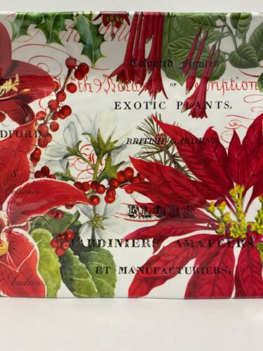 Michel Design Works Melamine Serving Tray Christmas Floral Serveware 14.75" - Picture 5 of 12