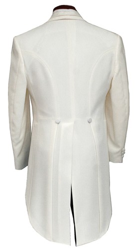 Men's Ivory Oscar de la Renta Tuxedo Tailcoat with Satin Shawl Lapels 40R - Picture 2 of 3
