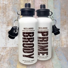 Personalised PRIME Style Water Bottle Your Name Meta Moon Metal Drinking Cup