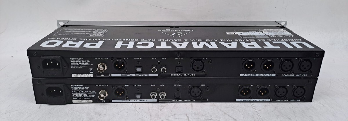 Lot of 2 Behringer ULTRAMATCH PRO SRC2496 Audiophile 24-Bit/96 kHz