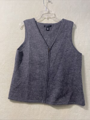 Good Clothes Australia Gray Wool Vest Medium Front Zip Wool