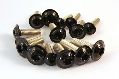 Linsenkopf Flansch TORX Edelstahl A2 schwarz M4 M5 M6 ISO 7380-2 Schrauben screw