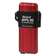 NEW Windmill Turbo Lighter AWL-10 Waterproof Windproof Refillable - Red color
