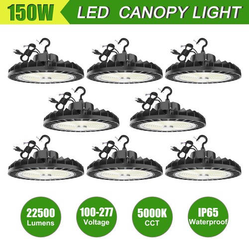 8PACK 150W 22500LM Led UFO High Bay Light Industrial Gym Warehouse Light US PLUG