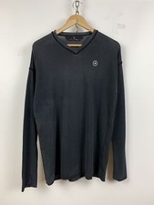 Men's Vintage Stone Island Denims Faded V-Neck Long Sleeve T-Shirt Size L