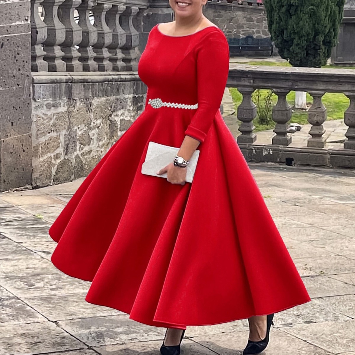 Green Dress Vintage Audrey Hepburn Cocktail Dress For Women 50s