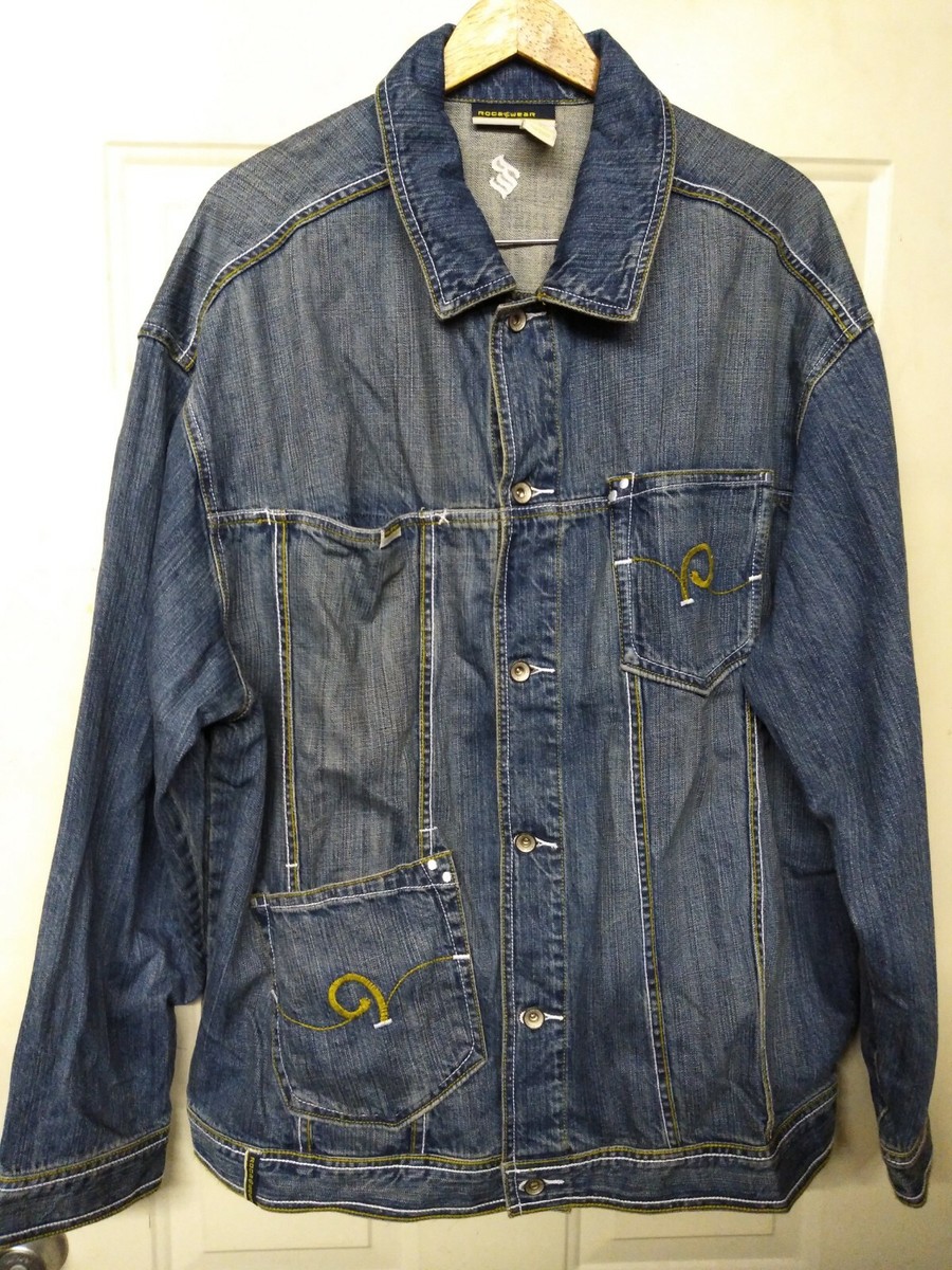 Mens Vintage Rocawear Denim Jacket. Size XLarge, Super Clean Mens Vintage Rocawear Denim Jacket. Size XLarge, Super Clean