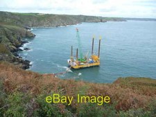 Photo 6x4 Octopus jack-up barge off Kilcobben Cove on The Lizard Church C c2010