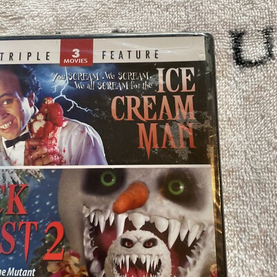 New Sealed Ice Cream Man/Jack Frost 2/Killer Tongue DVD 2011