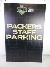 2025 NFL Draft Packers Staff Parking Corrugated Plastic Sign - Green Bay - 24x36