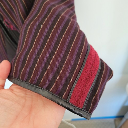 Vintage Koos Of Course! Striped with Silk Accents Women's 1X Jacket - Picture 6 of 10