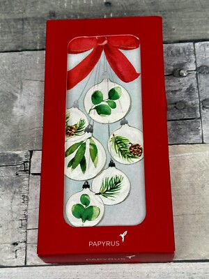 Papyrus Happy Holidays Cards 15 Cards & Lined Envelopes 8  x 3.5  - Open Box