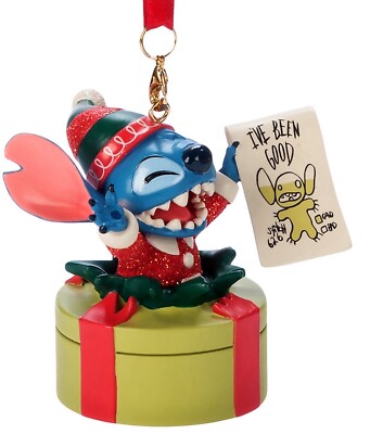 2024 Disney STITCH Holiday Christmas Sketchbook Ornament Lilo READ