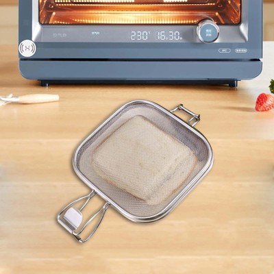 Sandwichgrillkorb Edelstahl Backwanne für Camping Brot Grill