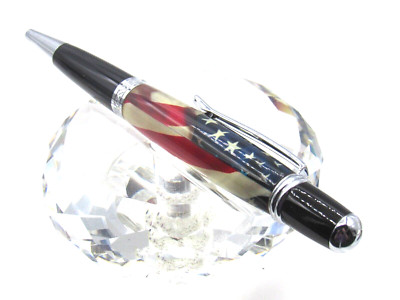 UNIQUE HIGH QUALITY HANDMADE SIERRA STARS AND STRIPES TWIST BALL POINT PEN