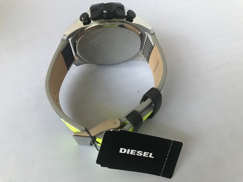 NEW DIESEL MEN'S WATCH MEGA CHIEF IRIDESCENT CHRONOGRAPH BLACK NYLON DZ4523 - Picture 5 of 6