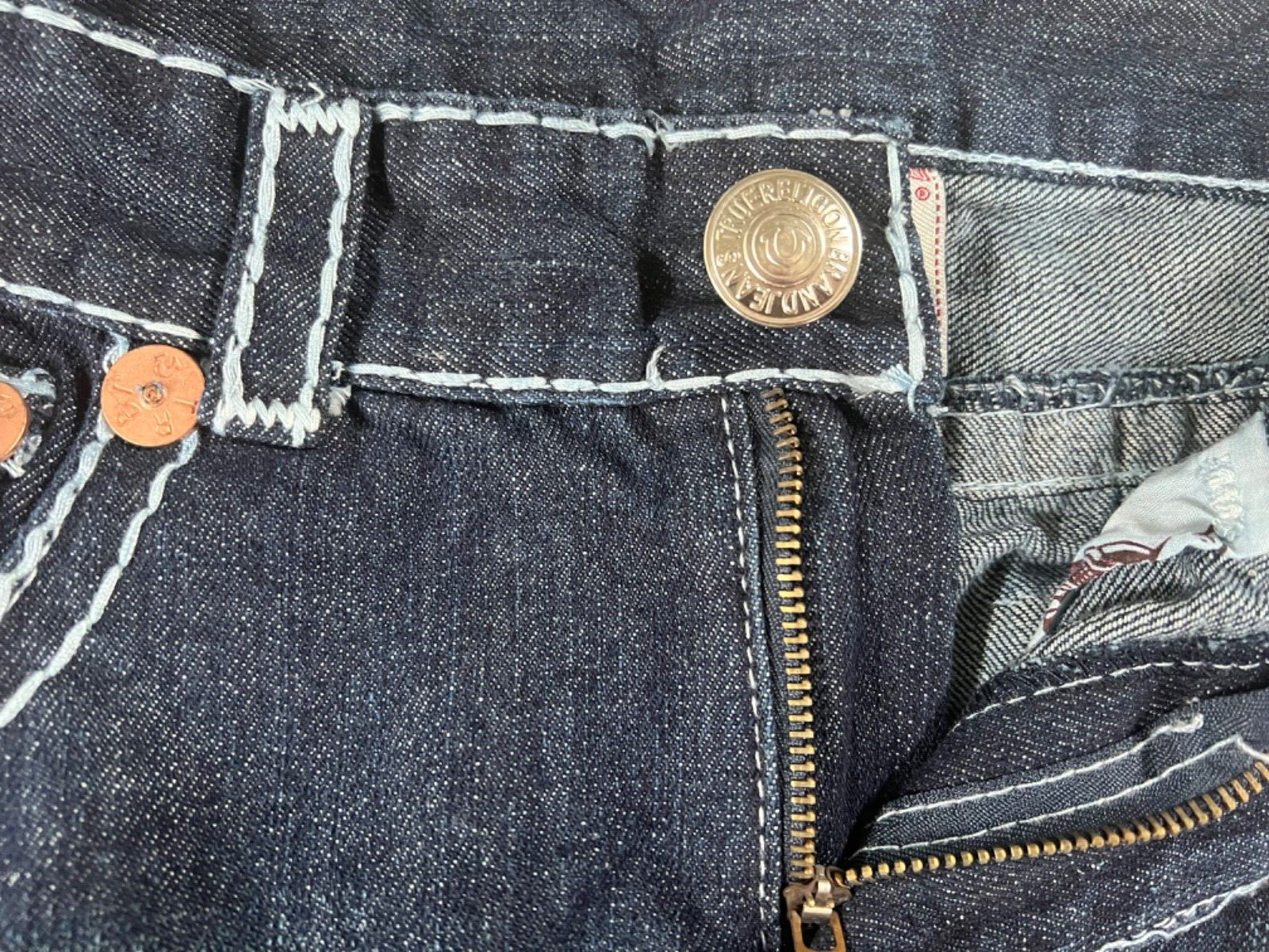 TRUE RELIGION JEANS Mens Billy Bootcut Medium Rise Dark Blue Wash 36x32 NWT $319 image 10