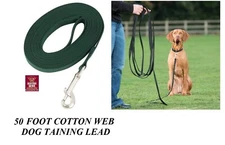 Pet Supplies PREMIUM DOG TRAINING LEAD COTTON Web Webbing 50 Foot TRAINER Leash 