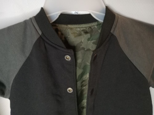 Gap Kids Boys' Sz Small 5 Reversible Camo / Solid Bomber Jacket - Picture 2 of 15