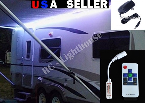 Premium RV LED Awning Light Set -w/ RF Remote control 10 key RGB+W 14' 5050 - 第 1/11 張圖片