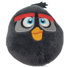 ANGRY BIRDS 4" Plush Black Bomb Bird 2020/2021 Burger King Kids Club Unwrapped