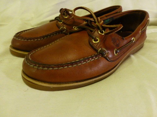 TIMBERLAND BROWN TWO EYE CLASSIC PREMIUM CASUAL FLATS BOAT SHOES WOMENS 10M $165 - Picture 3 of 11