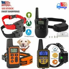 300/800m Waterproof Dog Electric Shock Training Collar Rechargeable Remote 2021