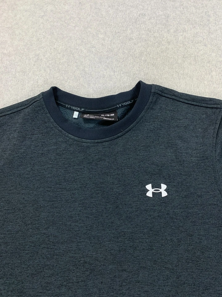 Sudadera Under Armour Cold Gear Calce Suelto Golf Crew (Hombre XL) Gris Foto 2 de 4