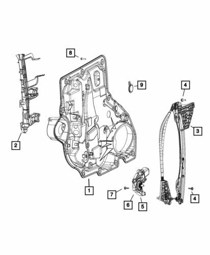 Placa del portador izquierda para Chrysler Voyager 2017-2023 (N/P 68314755AA)