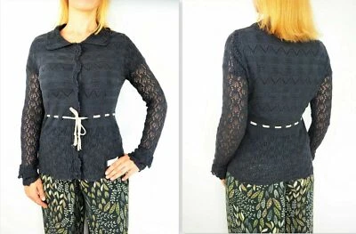 Style ODD MOLLY : M611-931 Cardigan pull en tricot coton et viscose gris... - Photo 1/4