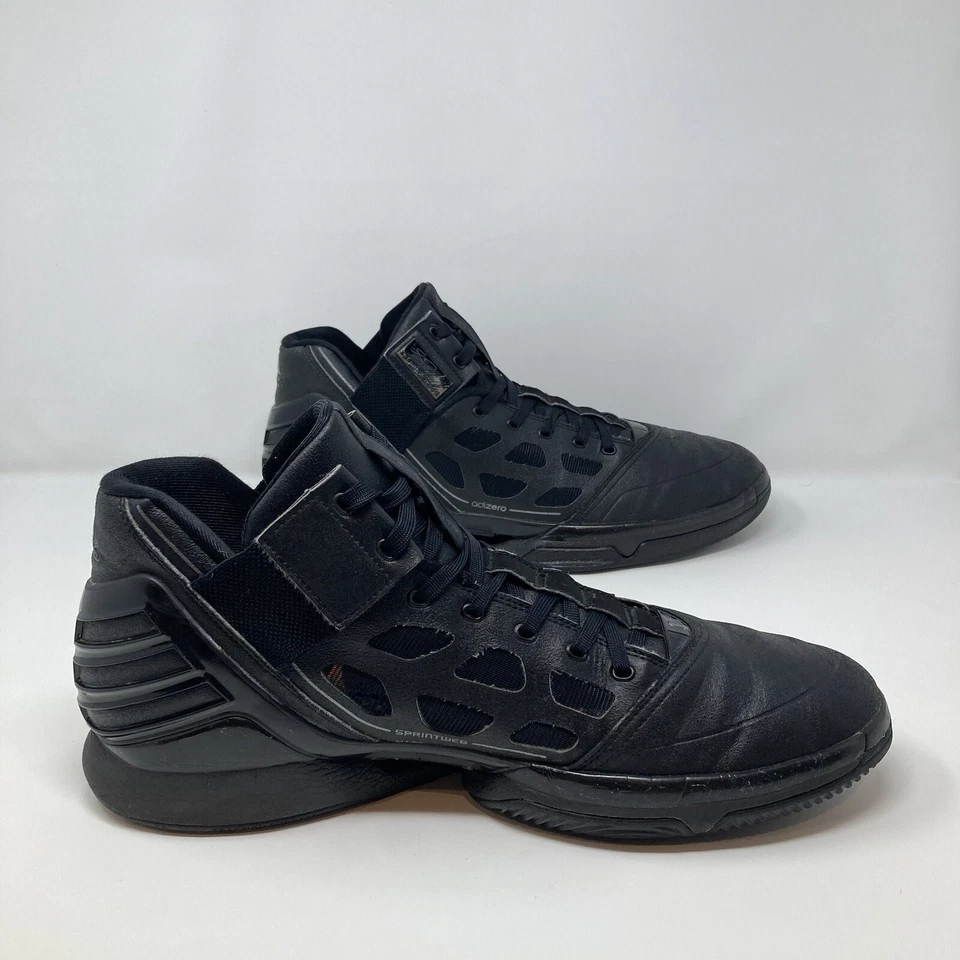 Adidas Men’s Size 14 US Adizero Rose 2 G49388 Black Basketball Shoes Sneakers - Image 3 of 4