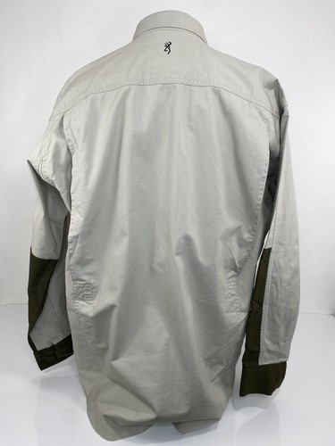 BROWNING SUPER NATURALS - Embroidered Snap Padded Shoulder Shooting L / XL Shirt - Picture 5 of 7