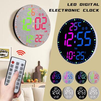 Digital Wall Clocks, Digital Clock Adjustable Brightness Display Large LED  X5V7