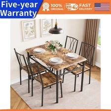 ✔️🔥Dining Table Set for 4 Kitchen Table and 4 Upholstered Chairs for Dining Roo
