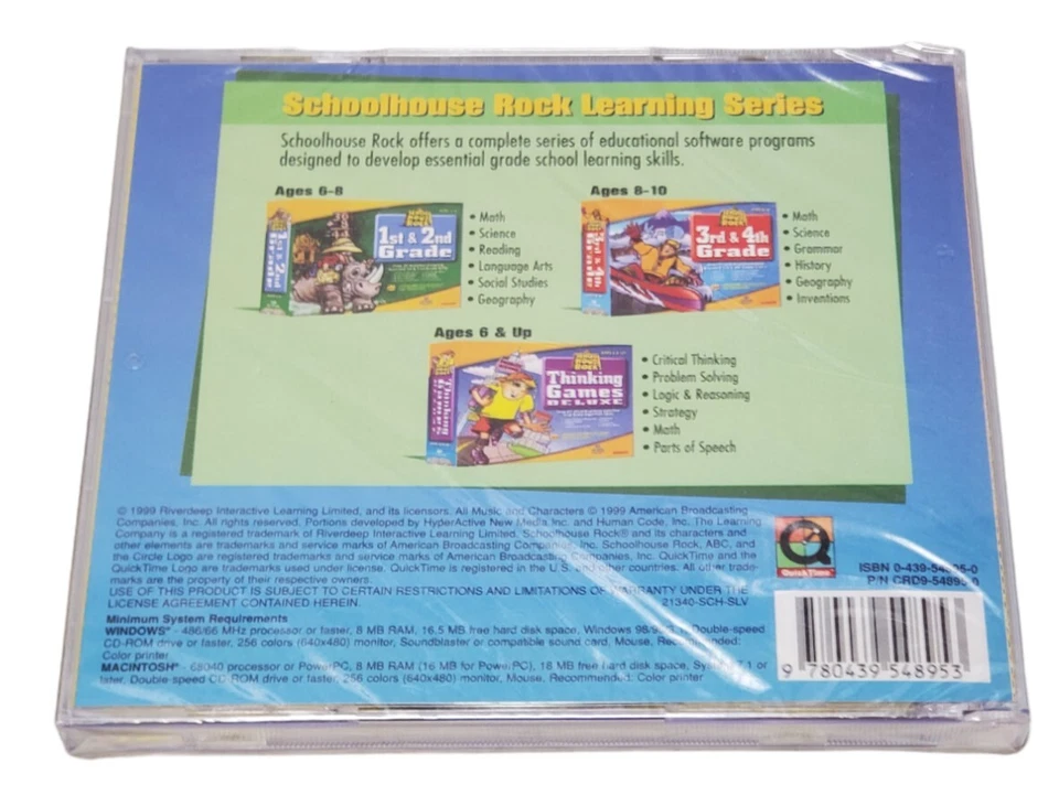 School House Rock! PC Educational Software Game 3rd & 4th Grade Sealed Win 95/98 - Image 2 of 4