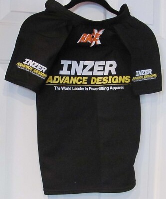 Inzer Rage X Bench Shirt Size 34 Black with Custom H.D. Neck Option (Never Used)