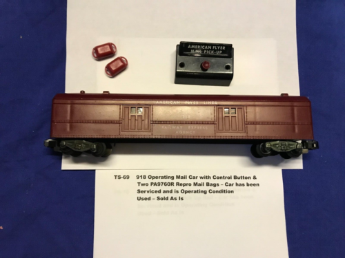 American Flyer Trains - 918 Operating Mail Car   TS69 - Picture 1 of 4