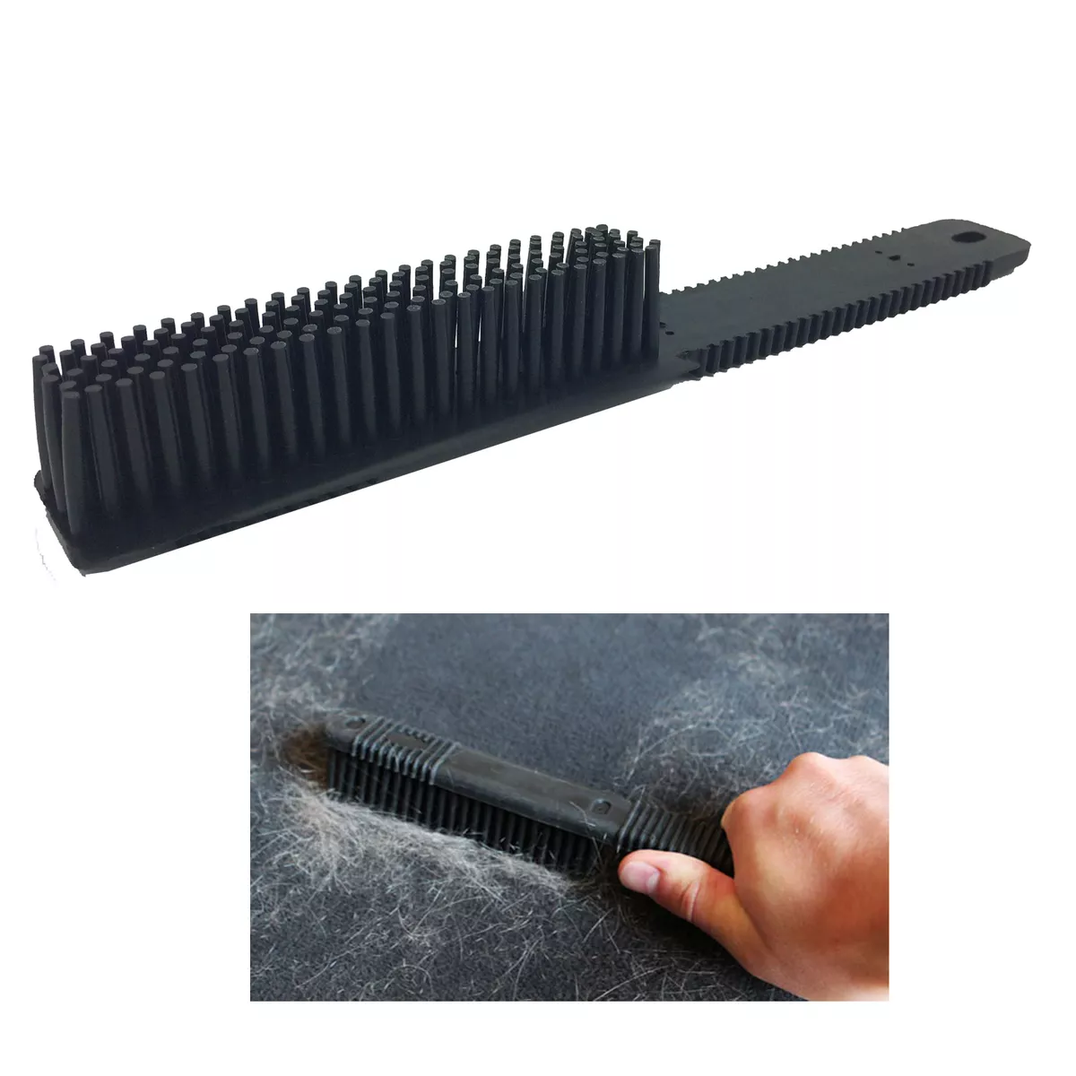 Car Carpet Lint and Hair Removal Rubber Brush - Product Specs