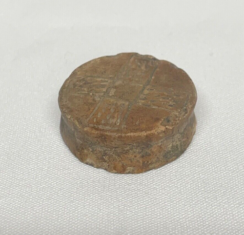 ENGRAVED PRE-COLUMBIAN MAYAN EAR SPOOL EARSPOOL COLIMA JALISCO OLMEC ~FREE SHIP~ - Picture 2 of 4