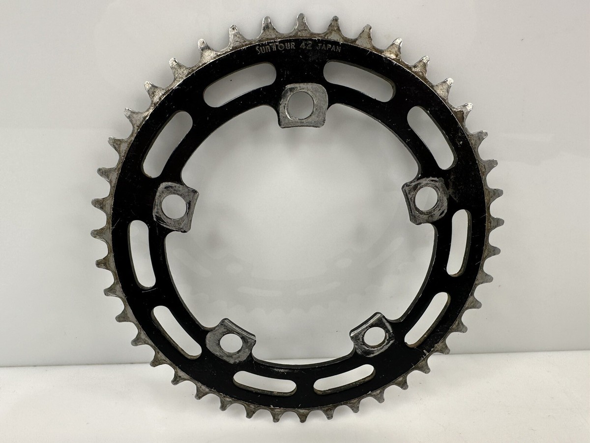 Vintage SunTour BMX Racing 42t Chainring 110 Black Japan | eBay