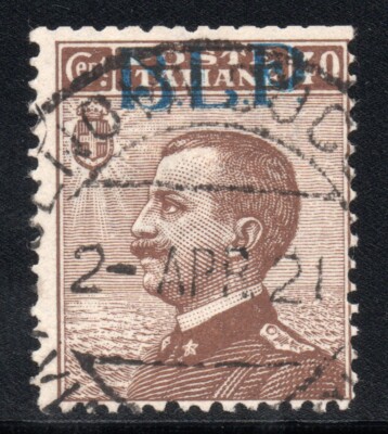 1920 B.L.P. 40 c. sopr. fort. nach oben verschoben - Verzahnung nach oben ges...