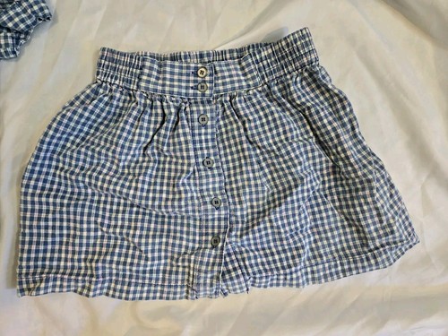 Vintage ESPIRIT Girl’s Size 5 Blue Plaid Top & Skirt Outfit Super Cute (S - Picture 6 of 9