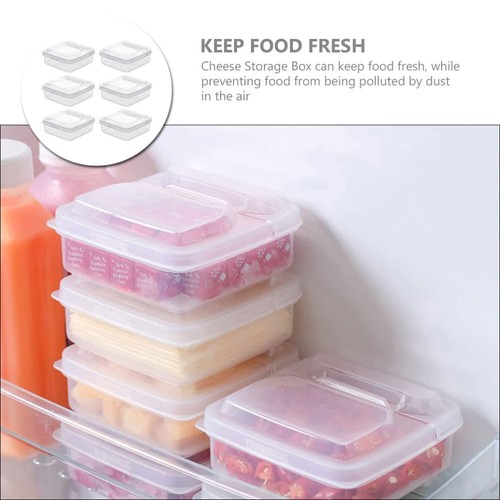6 Pcs Storage Box Sets Cheese Keeper for Refrigerator Fridge Containers - Picture 5 of 12