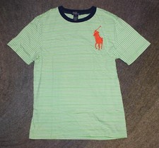 Polo Ralph Lauren Boys Striped T-Shirt Big Pony - Size L 14-16 - EUC