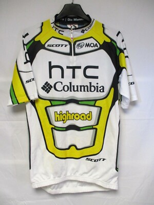 Maillot MOA Team Columbia HTC Highroad 2009 – Mark Cavendish – Taille L – Blanc – Occasion Très Bon État