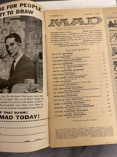 Mad Magazine #34 August 1957 Fourth of July VG early issue shipping included - 第 5/7 張圖片