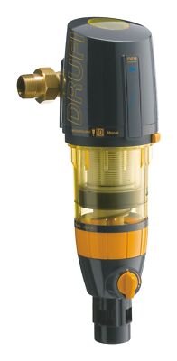 SYR Rückspülfilter DRUFI+ 2315 DFR mit Druckminder, Manometer und Ablauftrichter
