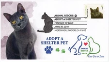 AO-4452-2, 2010, Adopt a Shelter Pet, Pictorial Postmark, First Day Cover, Add O