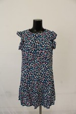 Shein Women's Allover Print Ruffle Trim Detail Dress JL3 Multicolor Medium