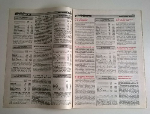 NORD ECLAIR du 22/03/1993 - Elections législatives : 1er tour - Etat Collector - Picture 3 of 12